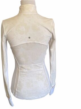 RARE Lululemon Limited Edition Define Jacket VELVET Lace White/Cream Floral 4